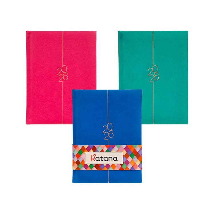 Agenda Katana 2026 A6 Con Linea Dorada Diaria Art.519662